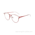 Gold Metal And Acet Eyeglass Frame Blue Light Optical Acetate Combine Metal Glasses